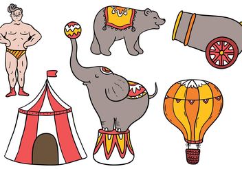 Free Vintage Circus Elements - Free vector #158339