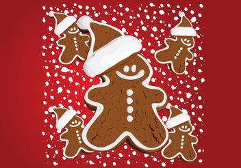 Christmas Gingerbread - vector gratuit #158359 