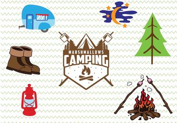 Camp Badges and Icons - Free vector #158459