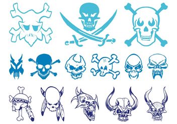 Skulls Graphics Set - vector gratuit #158689 