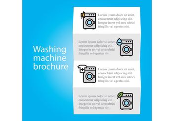 Wash Machine Brochure Vector Template - бесплатный vector #158809