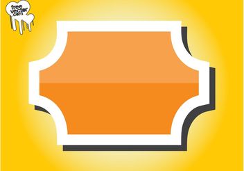 Orange Sticker Layout - бесплатный vector #159399