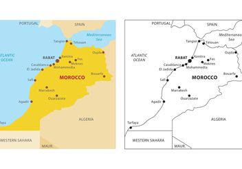 Morocco Map Vector - бесплатный vector #159649