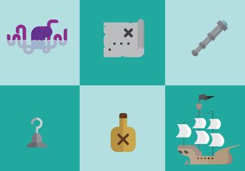 Pirate Vector Icons - Free vector #159949