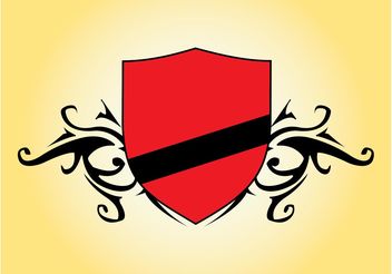 Red Shield Vector - Free vector #160089