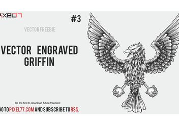 Weekly Freebie #3: Vector Engraved Griffin - vector gratuit #160419 