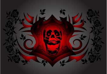 Skull And Roses - vector gratuit #160469 