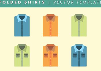 Basic Folded Shirt Template Vector Free - vector gratuit #161109 