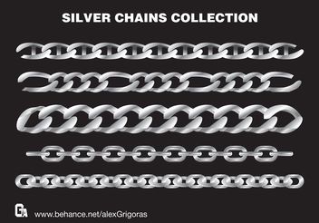 Silver Chains Vector Collection - Kostenloses vector #161119