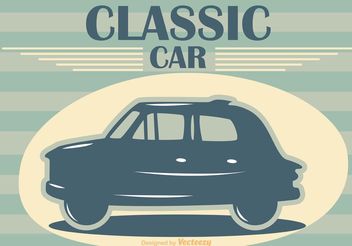Classic Car Vector Poster - Free vector #161249