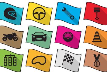 Flat Race Icons - Free vector #161509