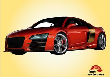 Red Audi R8 - vector #162179 gratis