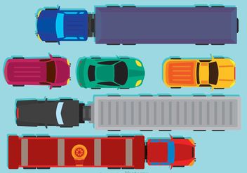 Vehicles Arial View Vector - Free vector #162199