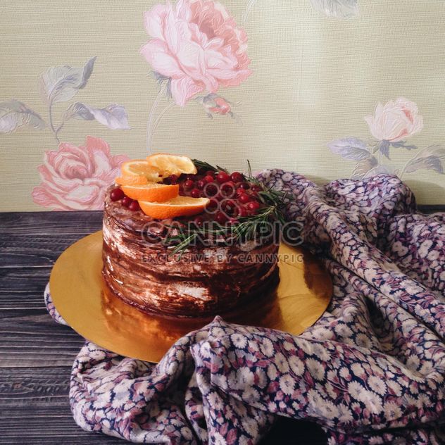Chocolate cake with berries - бесплатный image #198529