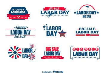 Labor day badges - Free vector #199349