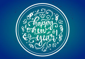Free Happy New Year Vector Poster - Free vector #199379