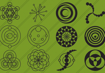 Crop Circles Icons - vector #200539 gratis