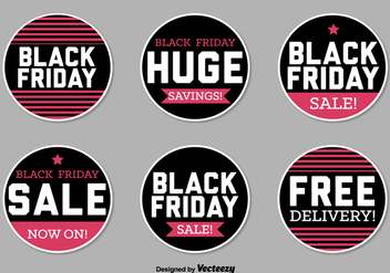 Black friday stickers - vector #201179 gratis
