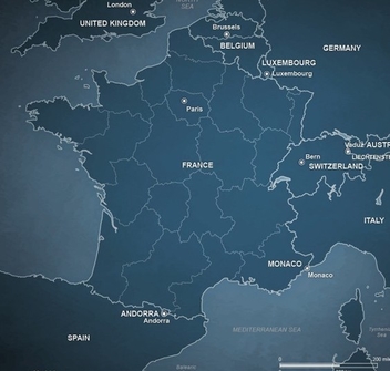 Vector Map of France - vector #202079 gratis