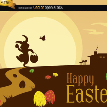 Easter Landscape Vector - vector gratuit #202389 