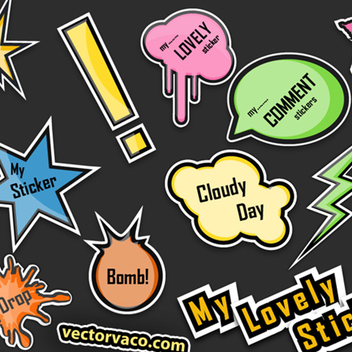 Free Vector Stickers - vector gratuit #202649 