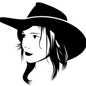 Cowgirl Vector - Free vector #202909