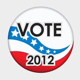 Free Vector Of The Day #118: Vote Badge - vector #204499 gratis