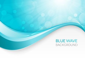 Blue Wave Background - vector gratuit #205139 