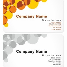 Business Card With Bubbles - Kostenloses vector #206369