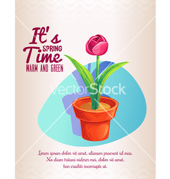 Free flower in pot plant design vector - Free vector #206969