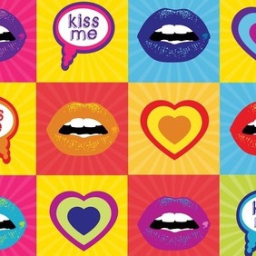 Kisses Vector - vector #207209 gratis