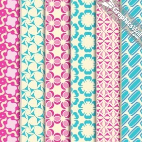 6 Tileable Vector Patterns - Free vector #207339