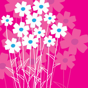 Flowers Of Love Card - vector gratuit #209579 