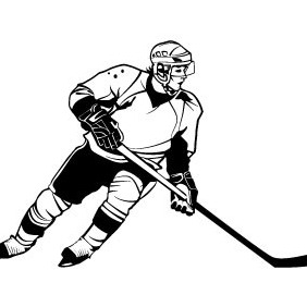 Hockey Player Vector Image - vector #209979 gratis