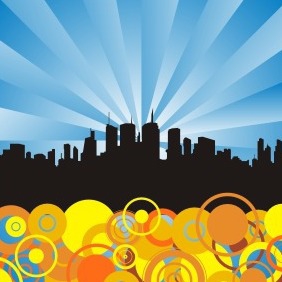 Abstract City Background - vector #210279 gratis