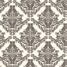 Free Vector Damask Seamless Pattern - Free vector #210409