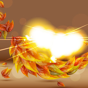 Abstract Leaves Background - vector #210929 gratis