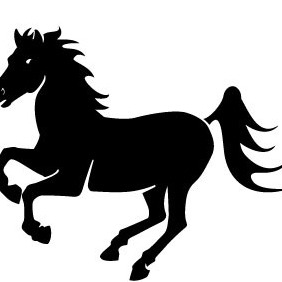 Black Horse Vector Image - бесплатный vector #211609