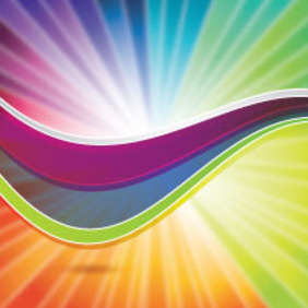 Colored Abstract Rainbow Free Vector - бесплатный vector #211679