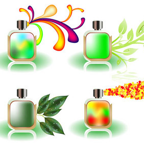 Free Vector Perfume Bottles - Free vector #212649