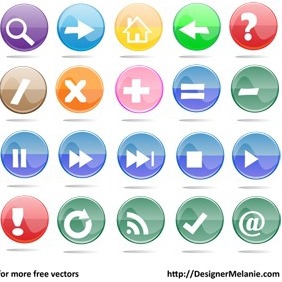 Free Multicolored Mathematical Symbol Buttons, Etc. - Free vector #212929