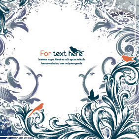 Abstract Floral Vector Background - Free vector #212989