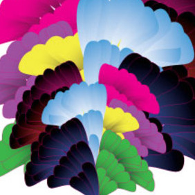 Free Vector Colored Flower Tree - vector gratuit #213549 