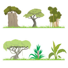 Jungle Trees - Kostenloses vector #213909