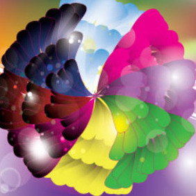 Colored Flower Tree Free Vector Art - бесплатный vector #214379