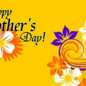 HAPPY MOTHER'S DAY FLOWER VECTOR - vector gratuit #215469 