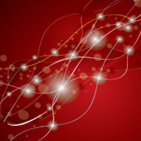 Lines And Stars Abstract Red Vector - Free vector #215679