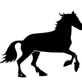 Horse Silhouette Vector - vector #216269 gratis