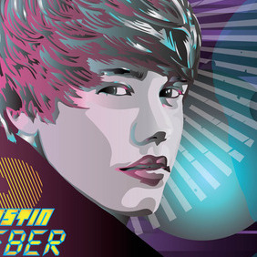 Justin Bieber World Vector - vector #216289 gratis