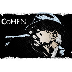 Leonard Cohen Tribute Vector - vector #216539 gratis